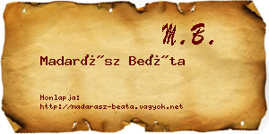 Madarász Beáta névjegykártya